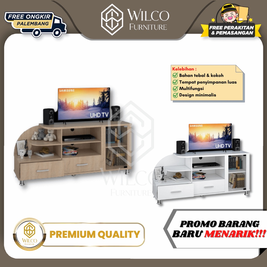 Meja TV Minimalis Impor / Rak TV Minimalis Murah Furniture Palembang