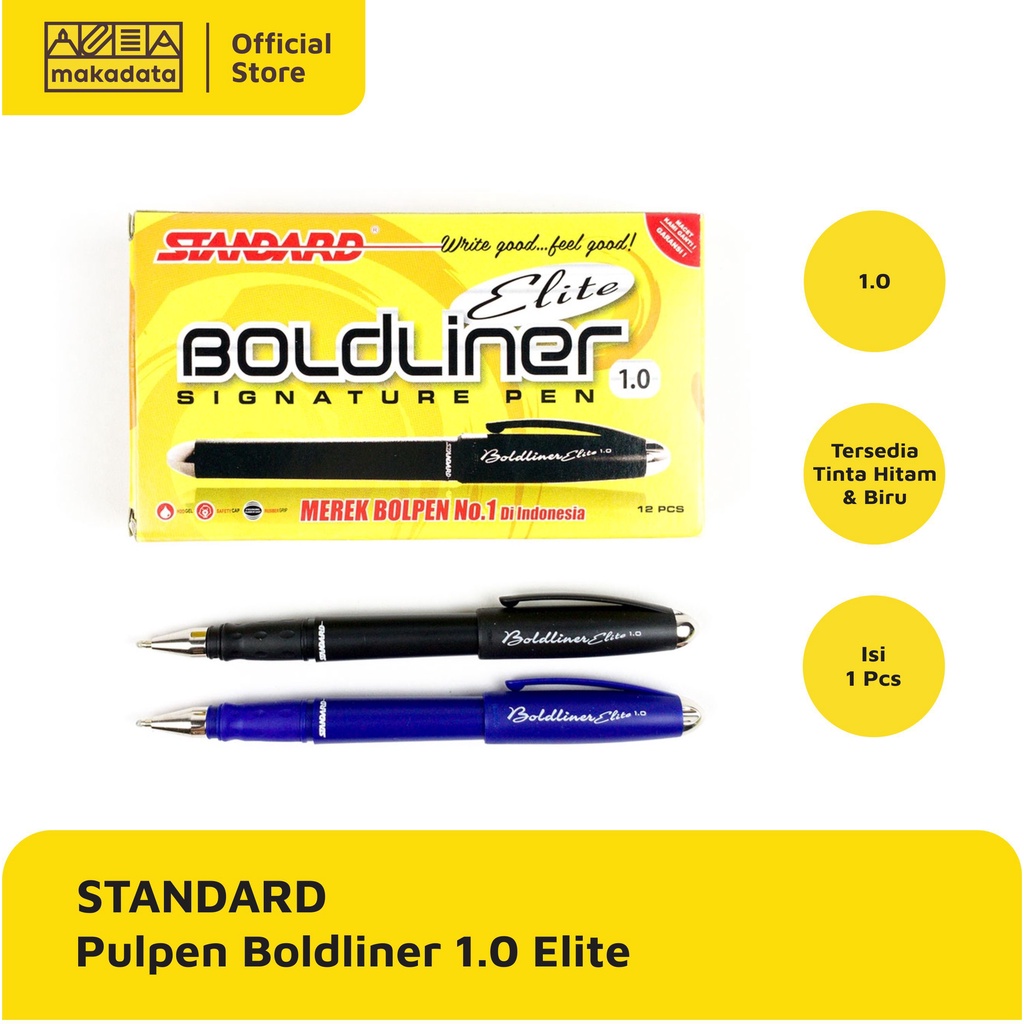 

BOLPEN / BALLPOINT / PULPEN STANDARD BOLDLINER 1.0 ELITE (1PCS) MURAH