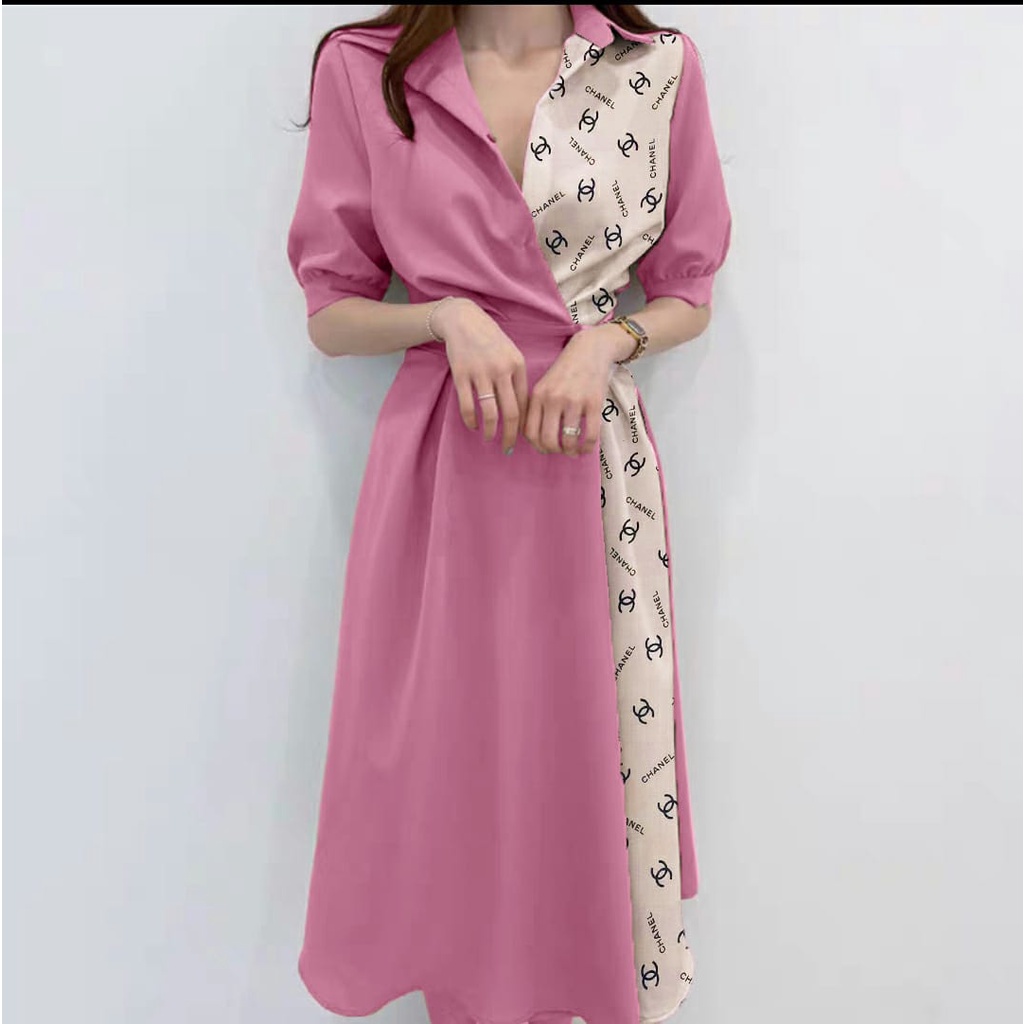 FWG - DRESS ELENA COMBI / DRESS WANITA / DRESS PANJANG WANITA / DRESS / DRESS KONDANGAN / LONG DRESS