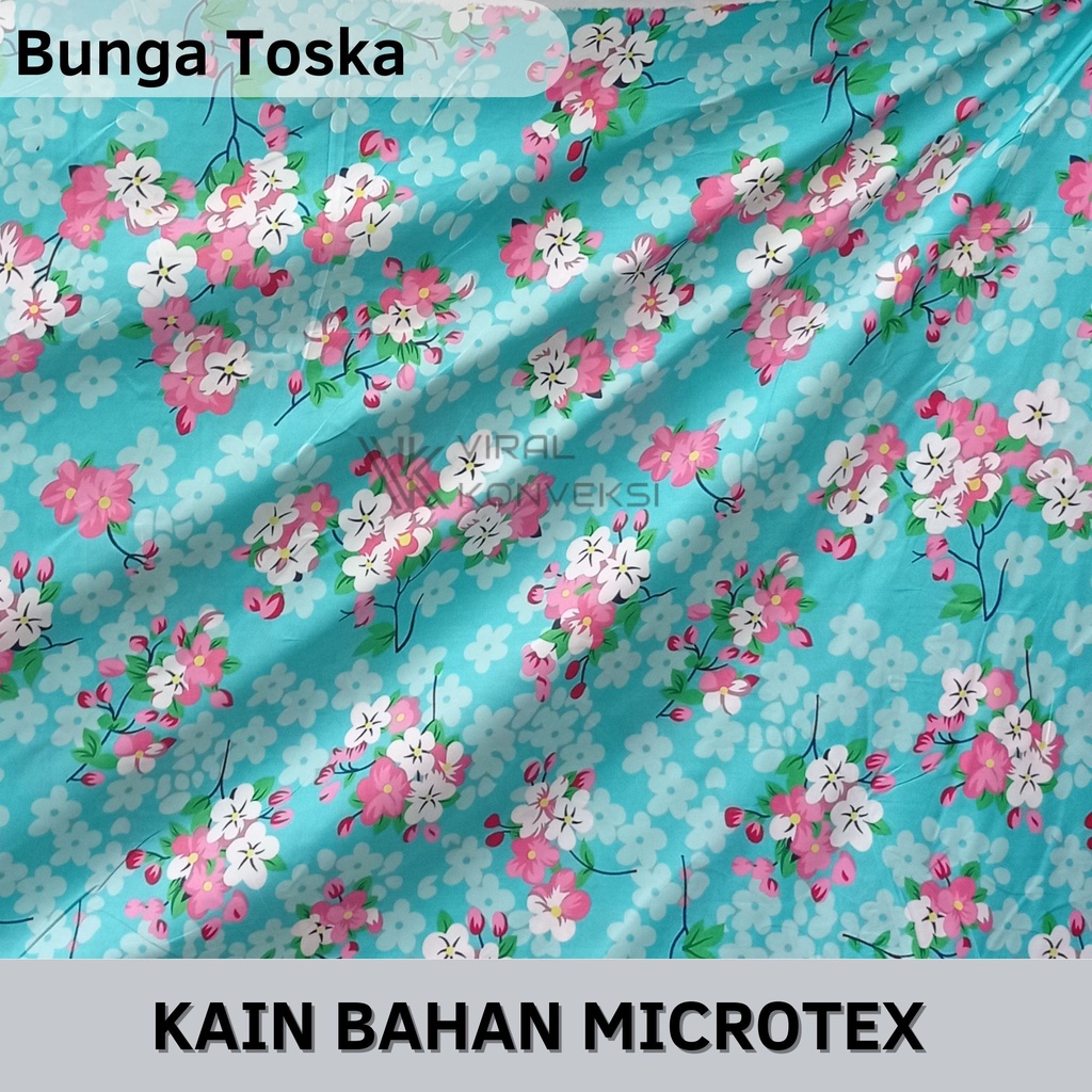 (L240) BAHAN KAIN SPREI DISPERSE MOTIF BUNGA