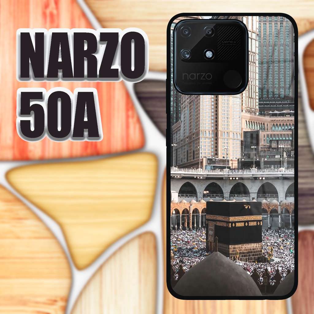 Case Kilau Realme Narzo 50a | Narzo 50A| Casing Hp Realme | Pelindung Smartphone | Motif Mekkah