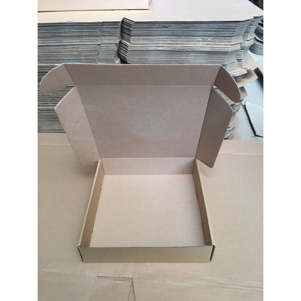 

22x22x4 cm earlock sidelock box pizza diecut karton kardus dus packaging kmk125 corrugated kraft