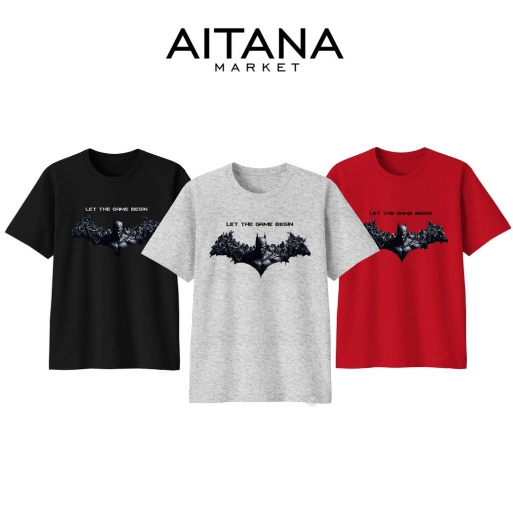 Atasan T-Shirt Series Batman Collection Let The Game Begin Untuk Ukuran Dewasa &amp; Bigsize dengan Bahan Cotton Combed 30s