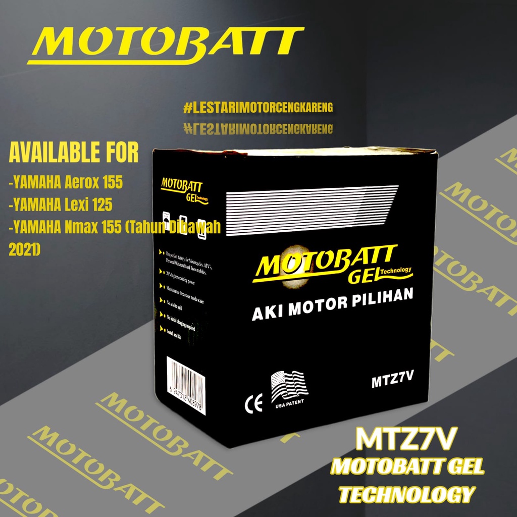 AKI KERING MOTOBATT MTZ7V NMAX AEROX LEXI GARANSI 3 BULAN 7A ASLI 100%