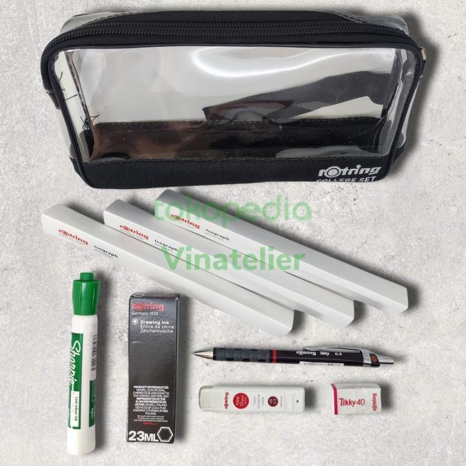 

Rotring Rapido Isograph College Set [ 0.1 / 0.3 / 0.5 ] Eco Pack