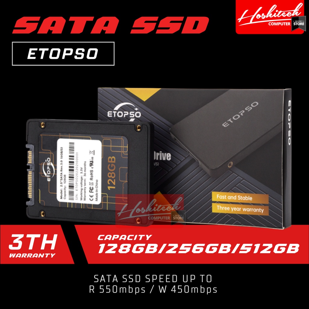 SSD 512GB ETOPSO SSD 256GB 128GB SATA