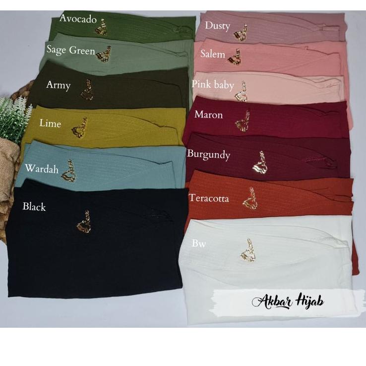 RU511 Jilbab Bergo Simple Daily Mini Oval 14 Ori Akbar Scraft ♣ 12