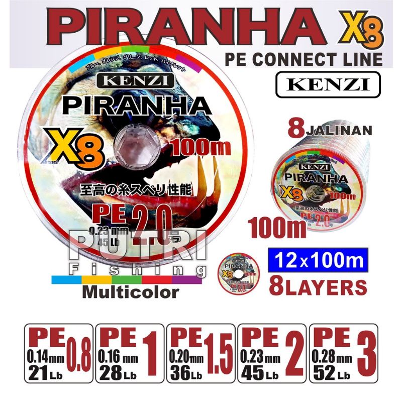 Senar Pe X8 Piranha