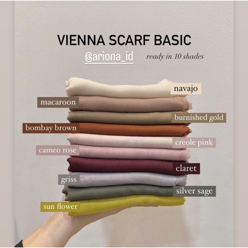 Vienna Scarf Basic by ariona/ kerudung ariona segiempat