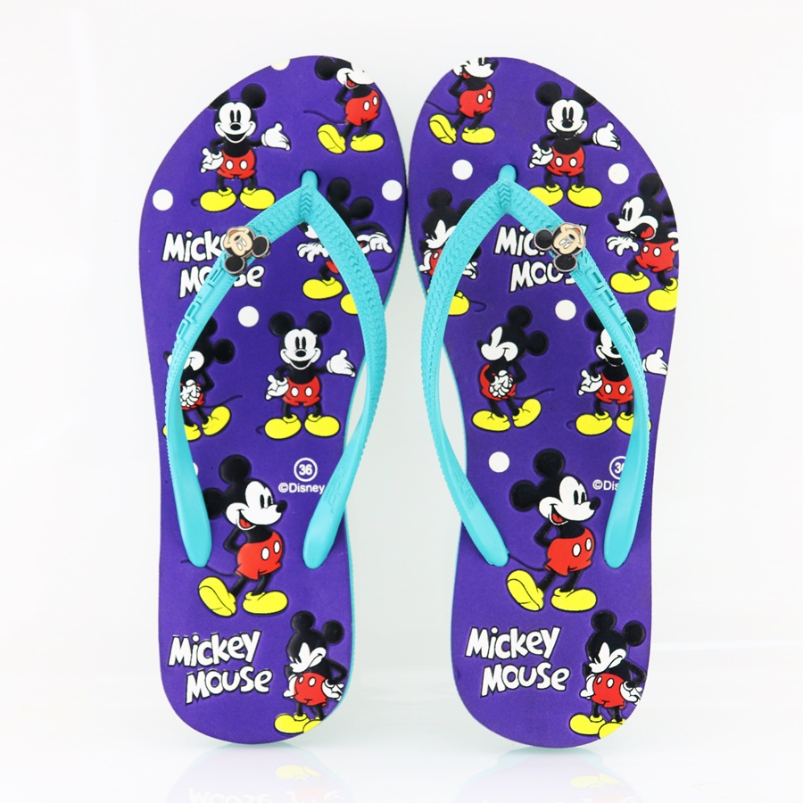 ANDO x Mickey  MK 1801 Toska Ungu - Sandal Jepit Wanita