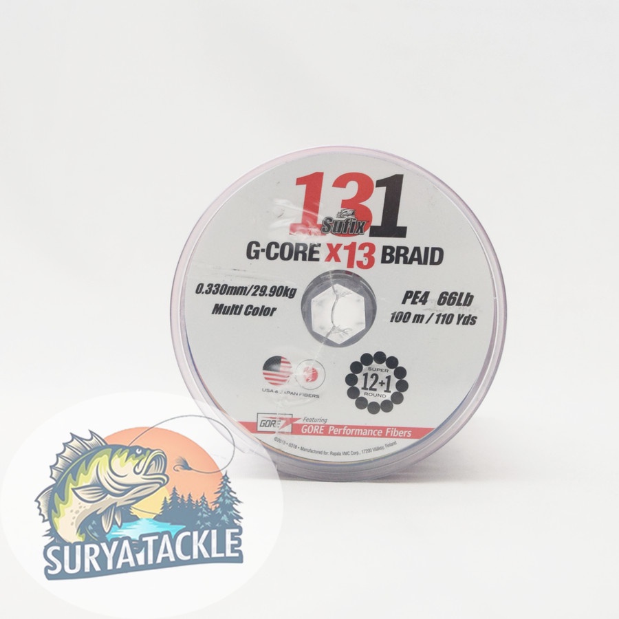 Senar Sufix 131 Braid PE 4 66lb 100 m/110 yds Multicolor
