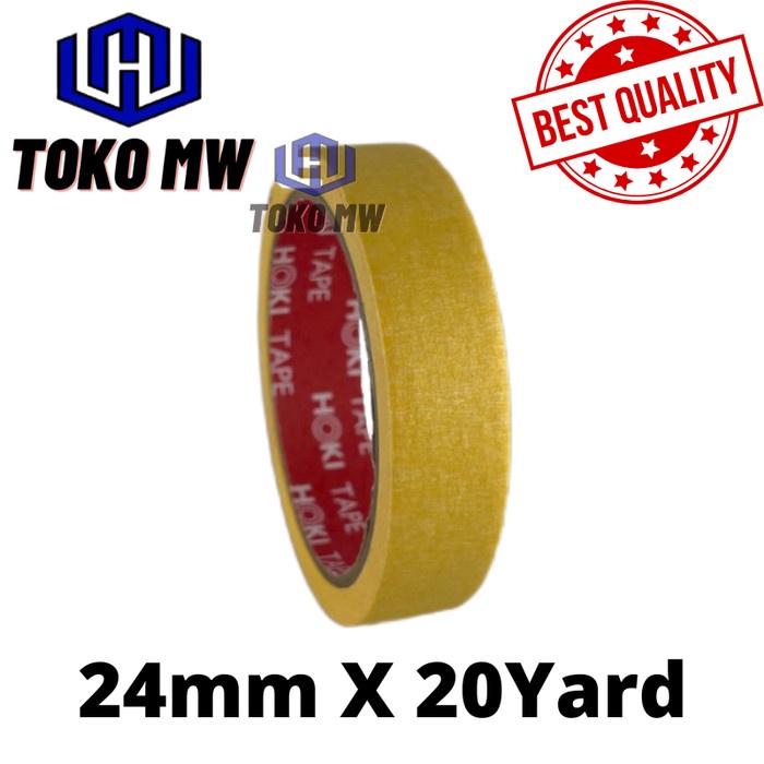 

LAKBAN KERTAS KUNING / PUTIH (24MM x 20 YARD) HARGA PALING MURAH!! - Kuning, 24mmX20yard