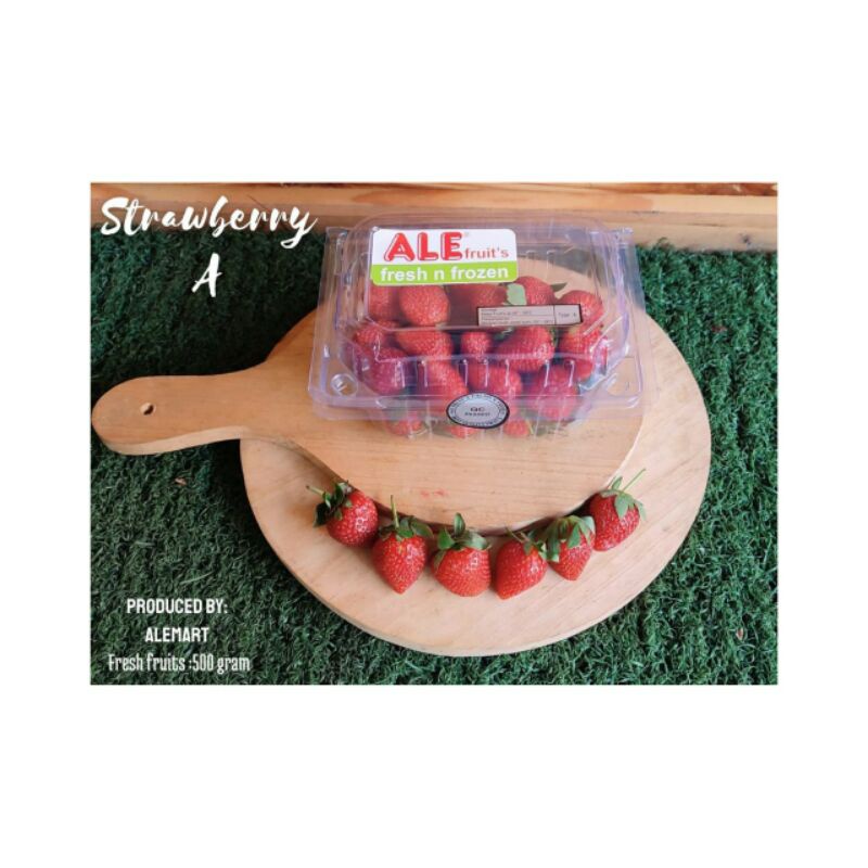 

Strawberry fresh grade A 500gr, stroberi, strawberry, strawbery