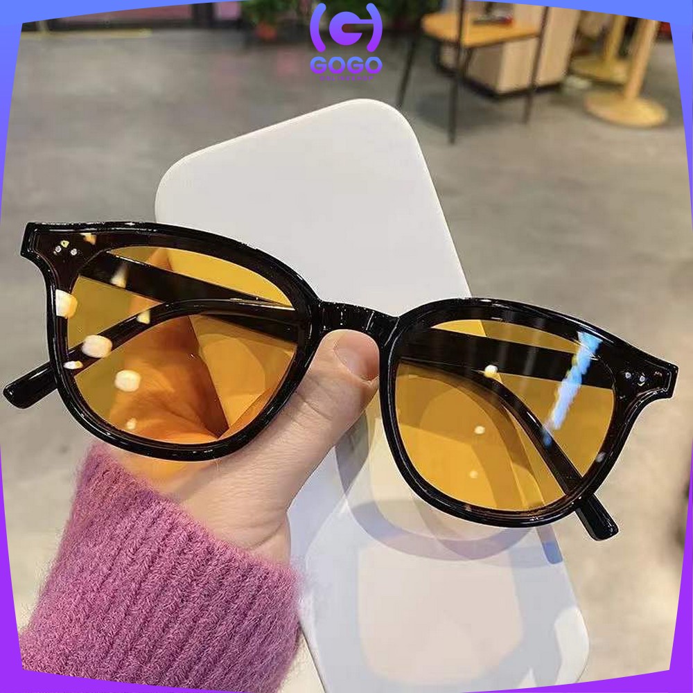 GOGO-C654 Kacamata Korean Fashion Kaca Mata Vintage Retro Korea Sunglasses Kuning Pria Wanita / Kacamata Lensa Retro Unisex Fashion