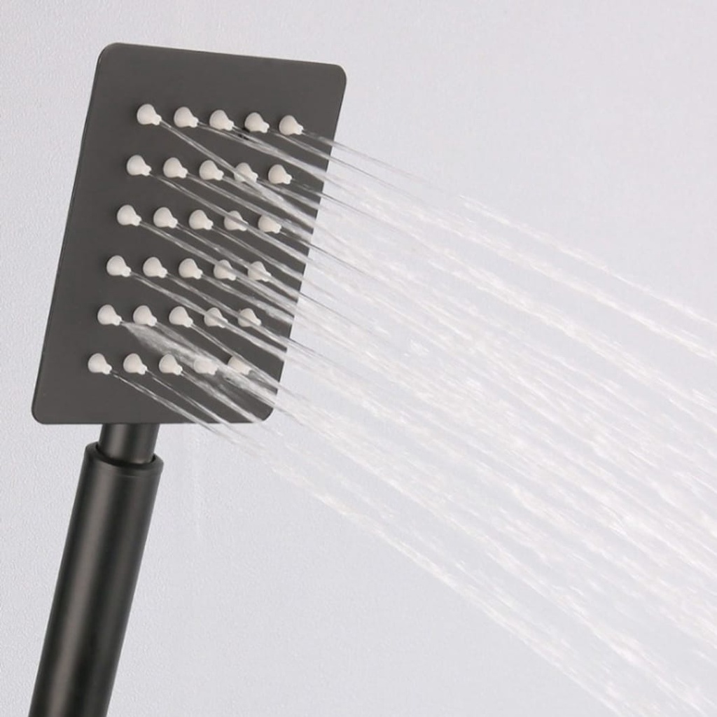 Kepala Shower Mandi Kotak Stainless Hitam 15B-Bathroom Hand Shower Head Shower Square Stainless Black