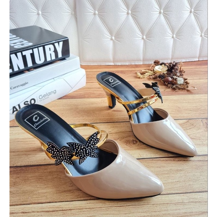 ABBUSHOES AG 14 haig hells mules kupu2 manik2 7cm