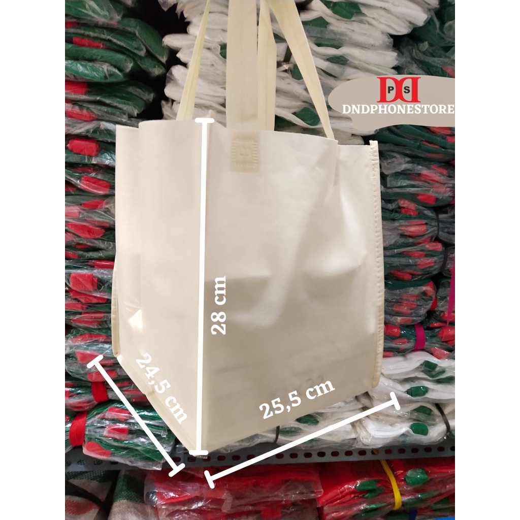 Goodie Bag Box Jahit uk 25,5x28x24,5 / tas spunbond polos