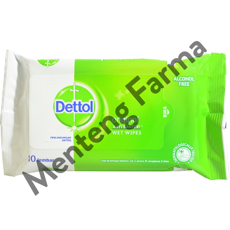 Dettol Anti Bakteri Wet Wipes Original Isi 10 Lembar