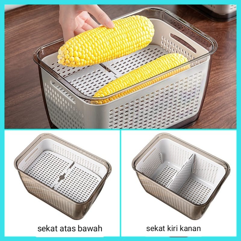 K1008 Fresh Box Sayur Akrilik Food Box Container Acrylic