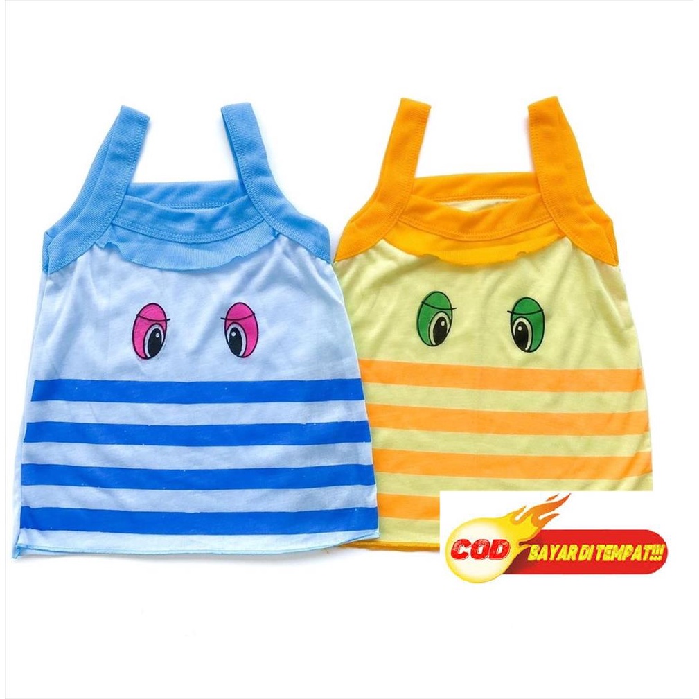 LS 881 - Kaos Singlet Mata Ayam Kaos Kutang Tanktop Kutung Karakter Kartun Dalaman Bayi Anak