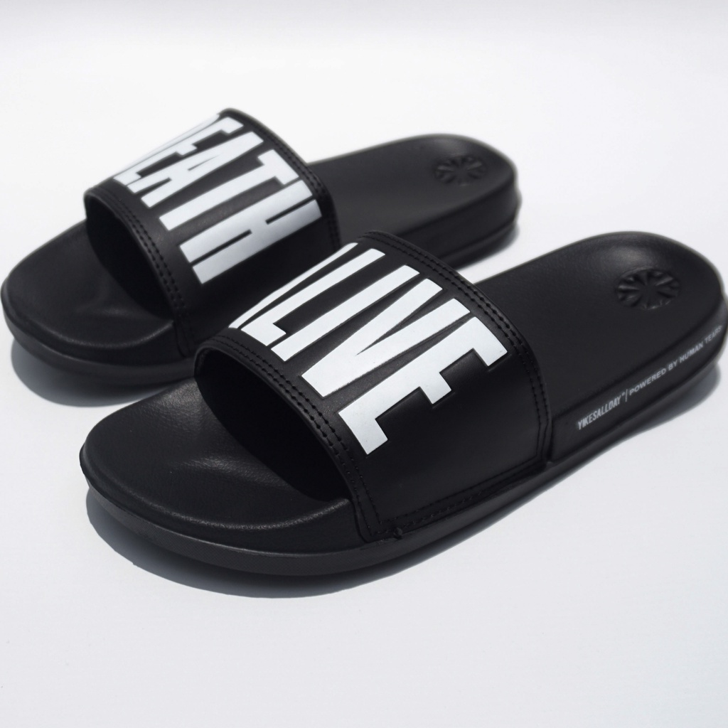 SANDAL SLIDE | DEATHALIVE | BLACK | YIKESALLDAY