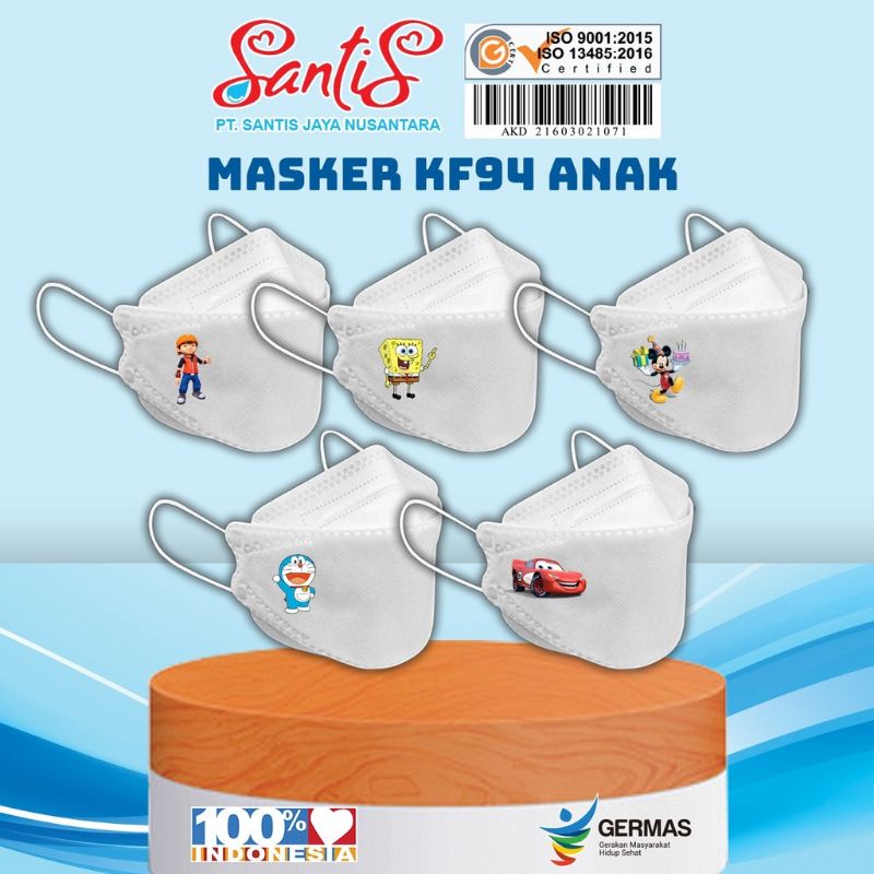 Masker KF 94 / Masker KF 94 Karakter / KF 94 Anak Motif Kartun