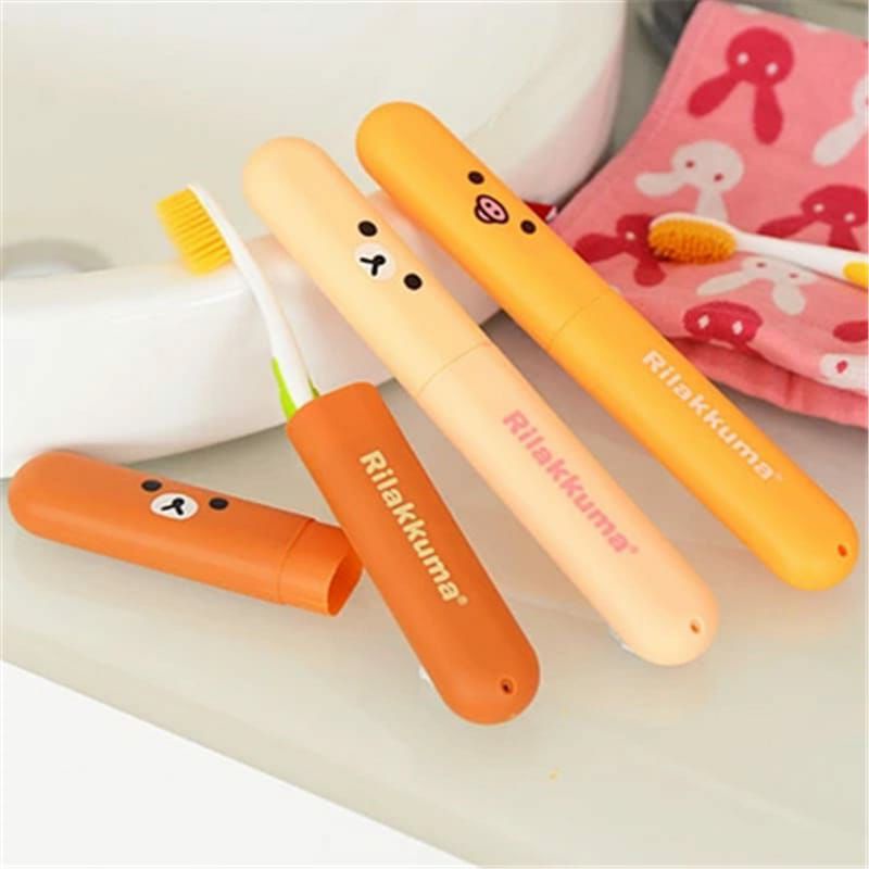 ~ PIYOSHI08 ~ Tabung Tempat Sikat Gigi Pensil Motif Beruang / Smile Portable Travelling AF231