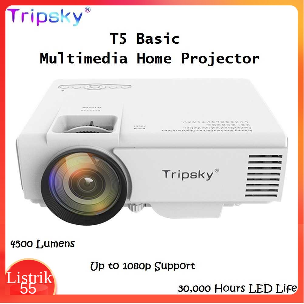 TRIPSKY T5 BASIC - Multimedia Home Portable Projector 4500 Lumens