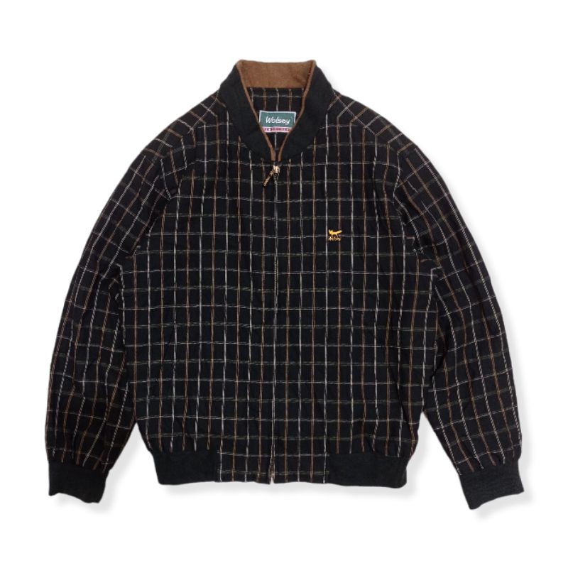 Jaket bomber tartan wolsey second