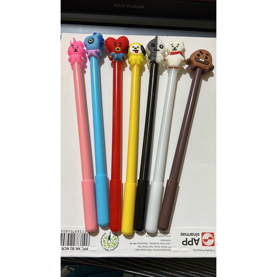 

pulpen BT21 tinta UJUNG LANCIP