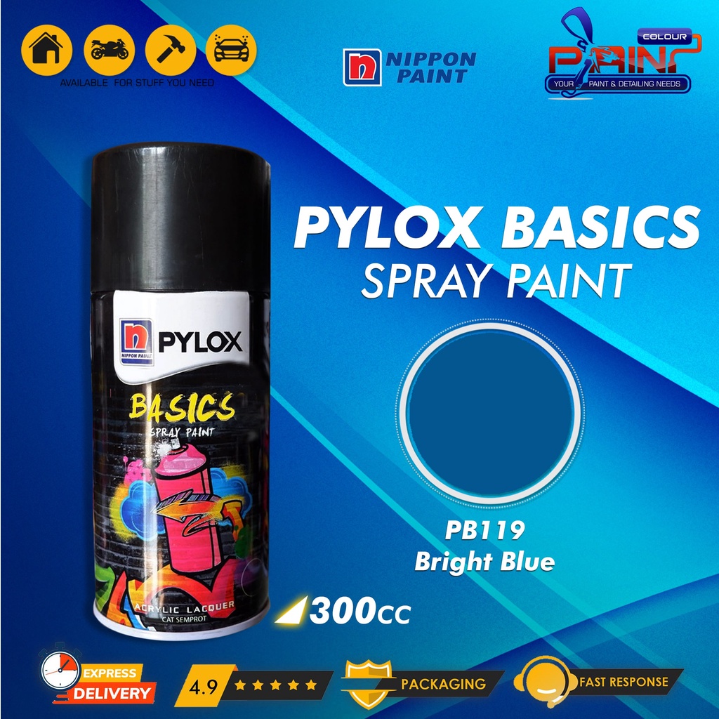 Cat Semprot Nippon Paint PYLOX BASICS 300cc - PB119 Bright Blue