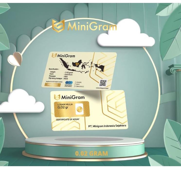 Murah MINIGRAM EMAS 24KARAT UKURAN 0.02 GRAM BISA COD