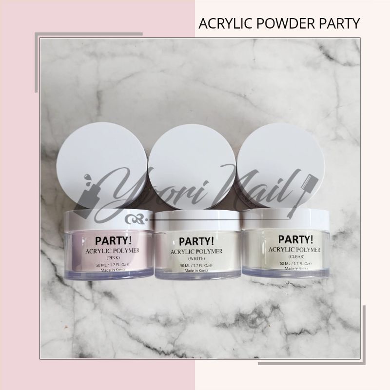 PARTY Acrylic powder bubuk acrylic bubuk 3d party halal acrylic polymer