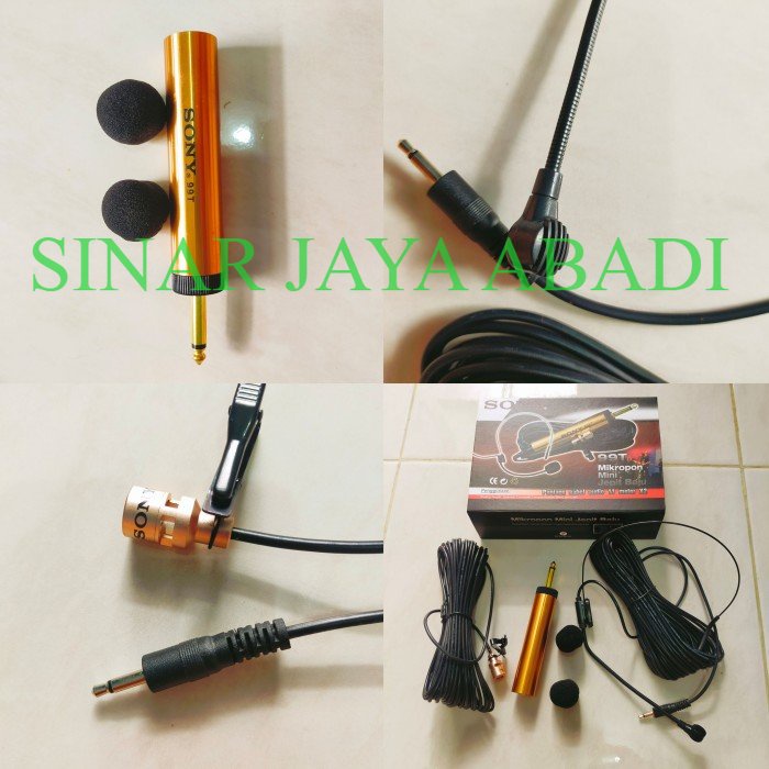 MIKROPON IMAM MICROPHONE MIC JEPIT BANDO SONY 99T panjang kabel 11 m x2