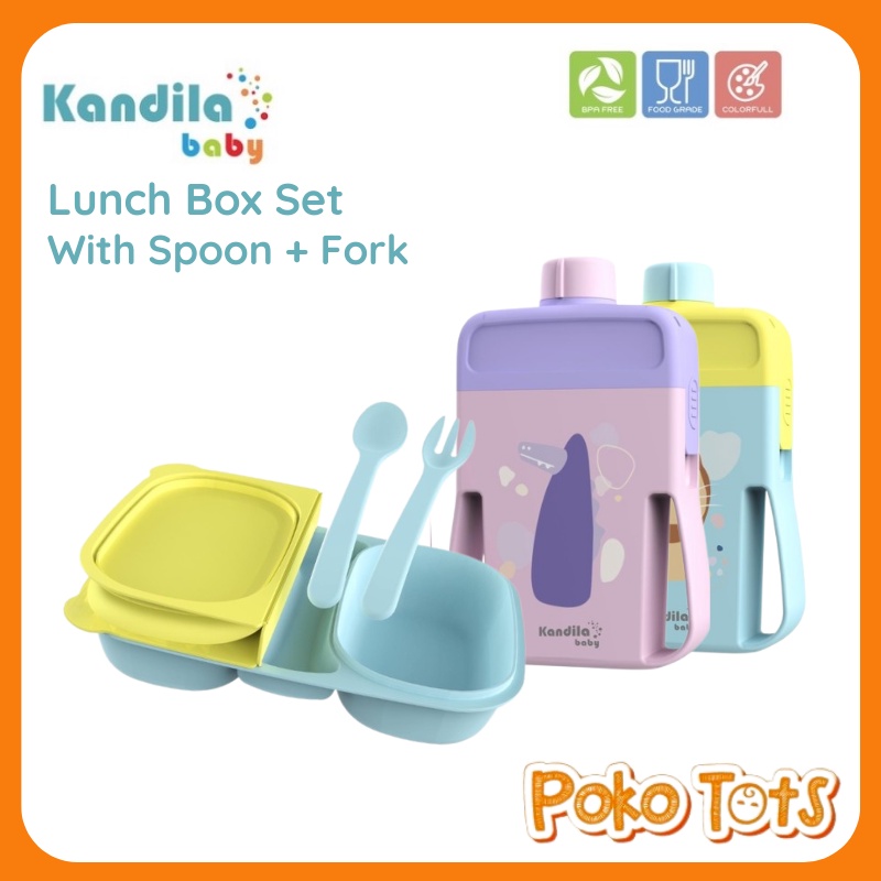 Kandila Baby Lunch Box Set KDL022-14 Kotak Makan &amp; Botol Minum Bayi