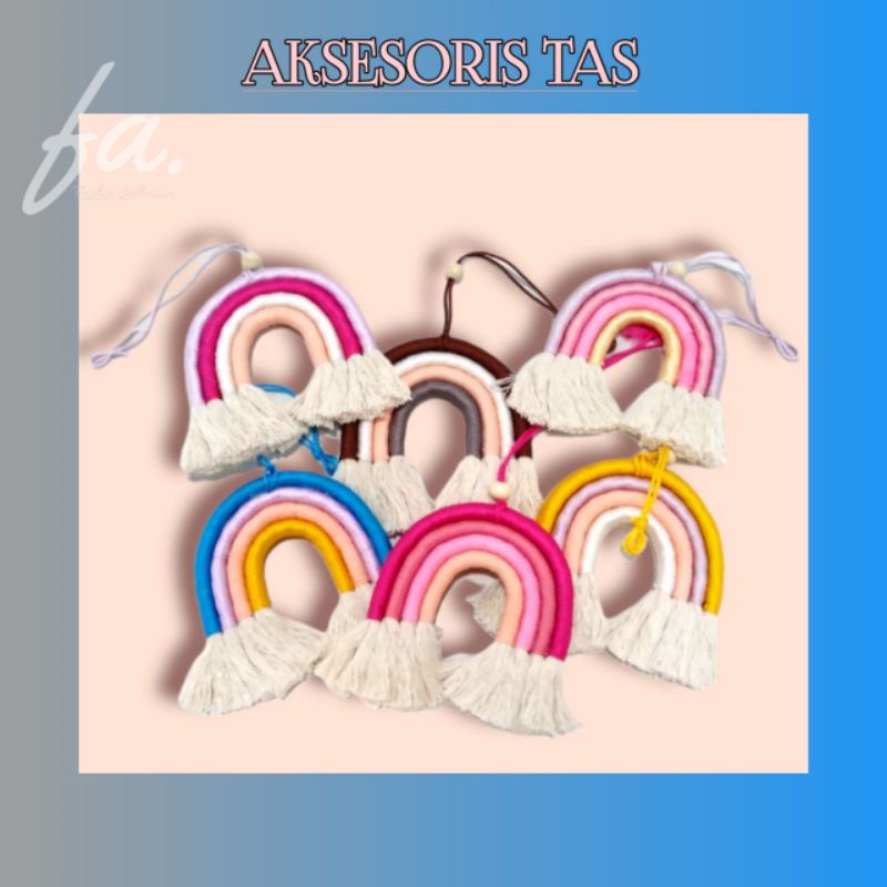 Aksesoris Tas Anyam Rembow Hiasan Tas Cantik