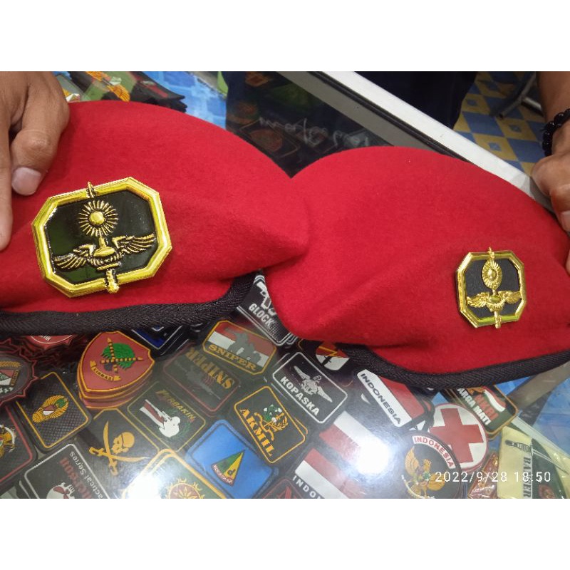 BARET MERAH BARET KOKAM EMBLEM KOKAM