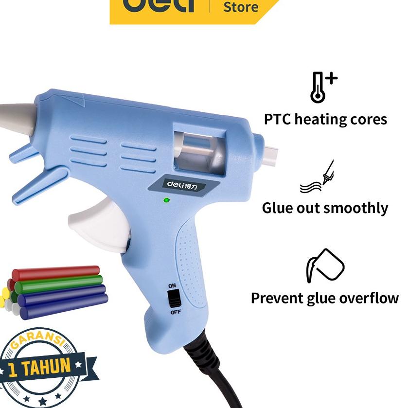 

Harga Promo✫➝ CZPKU Deli Hot Melt Glue Gun/Lem Tembak 20W Warna Biru/Pink Gratis 10 Lem DL39002X /Alat Perkakas Y56 Produk Keren