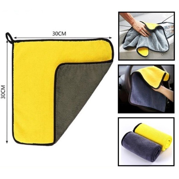 U0154 Lap Mobil Microfiber Pembersih Kaca Cuci Motor Serbaguna ukuran 30 x 30 cm