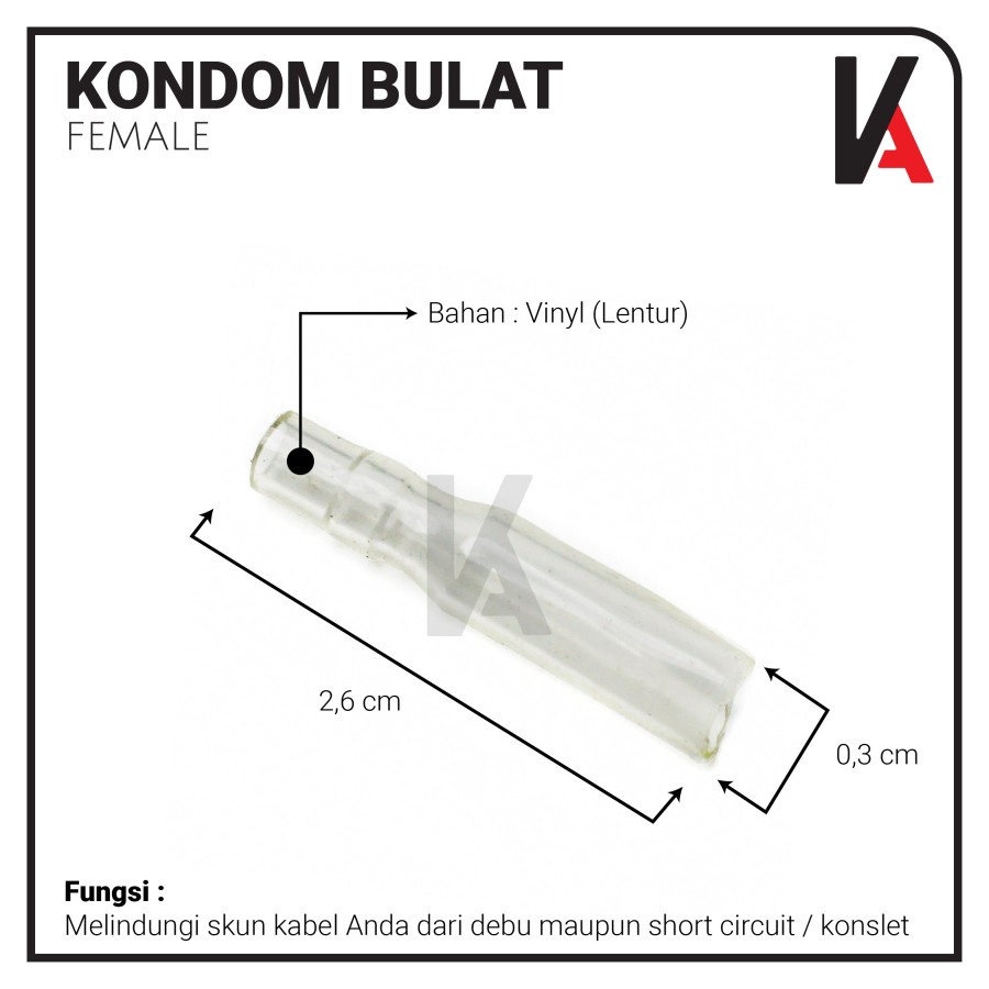 KARET PELINDUNG SKUN BULAT CEWEK / SKUN KONDOM / INSULATOR SKUN 100PCS