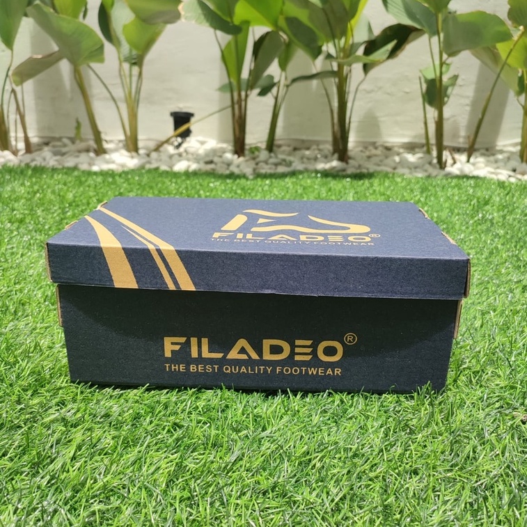 SEPATU FILADEO MASA KINI MOTIF F HITAM PUTIH FREE BOX