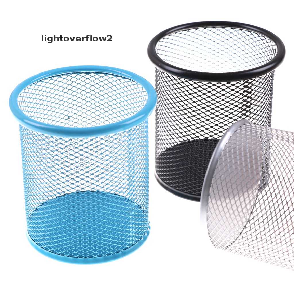 (lightoverflow2) 1pc Holder / Organizer Pensil / Pulpen Bahan Metal Mesh Untuk Meja Kantor