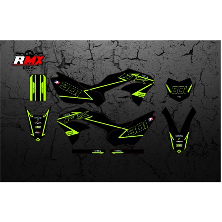 DECAL KLX 230 FULLBODY (010) DEKAL STIKER KLX 230 R HITAM OREN, MERAH, KUNING, HIJAU, BIRU TUA/MUDA,