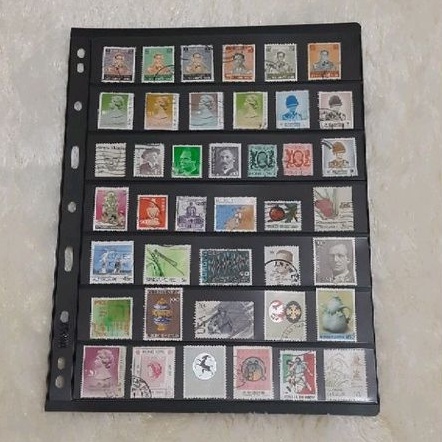 41pcs Perangko kuno vintage old stamp filateli journal scrapbook koleksi ukuran kecil free refill al