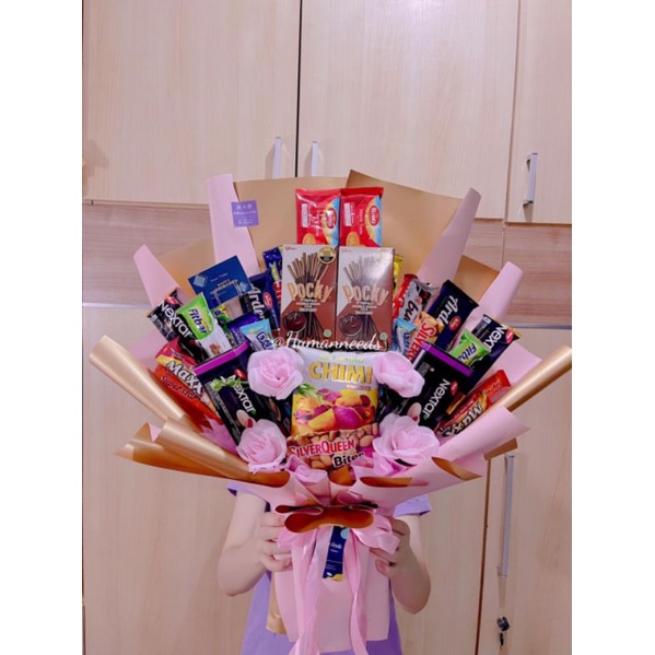 Buket Bunga Snack Super Jumbo size | Bunga Wisuda /Sempro / Ulang Tahun / Anniv