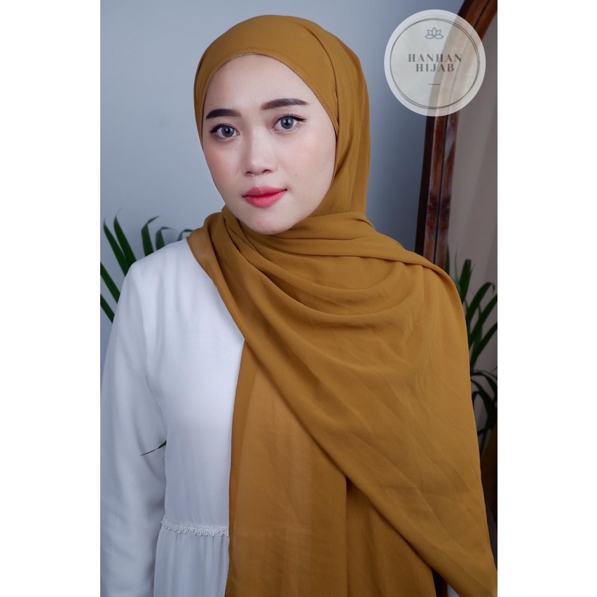 𝗛𝗮𝗻𝗵𝗮𝗻 𝗛𝗶𝗷𝗮𝗯 - Pashmina Inner 2IN1 Ceruty Babydoll 180x75
