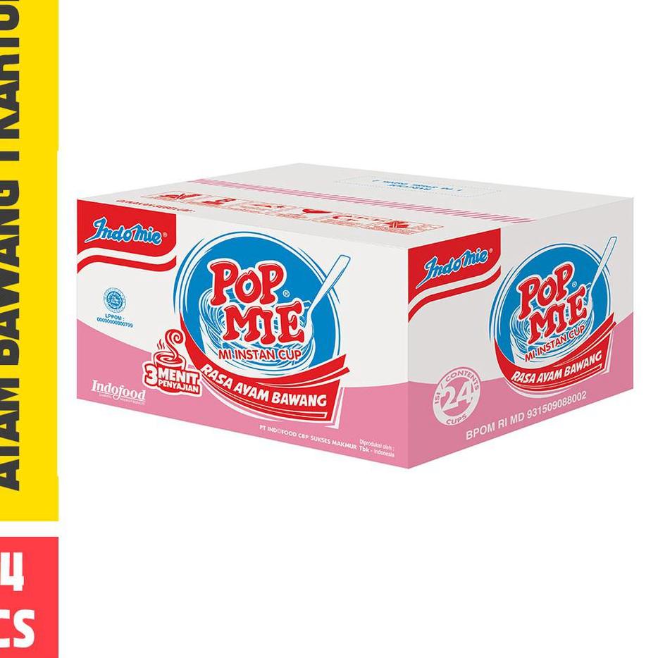 

3NY✱ POP MIE INSTANT MINI AYAM BAWANG KEMASAN DUS ISI 24 PCS TERBAIK