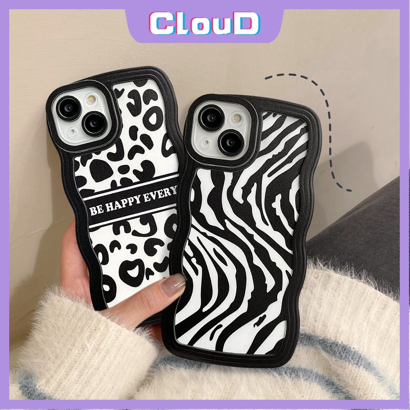 Casing Leopard Tepi Bergelombang Vivo Y35 Y22 Y12s V25E Y02 Y16 Y15s Y11 V23E Y91C Y21 Y20 Y12 Y15A Y91 Y1s V21 Y15 Y30 Y21s Y17 T1 Y75 V20 Y12i Y55 Motif Zebra Garis Tidak Teratur Soft Cover