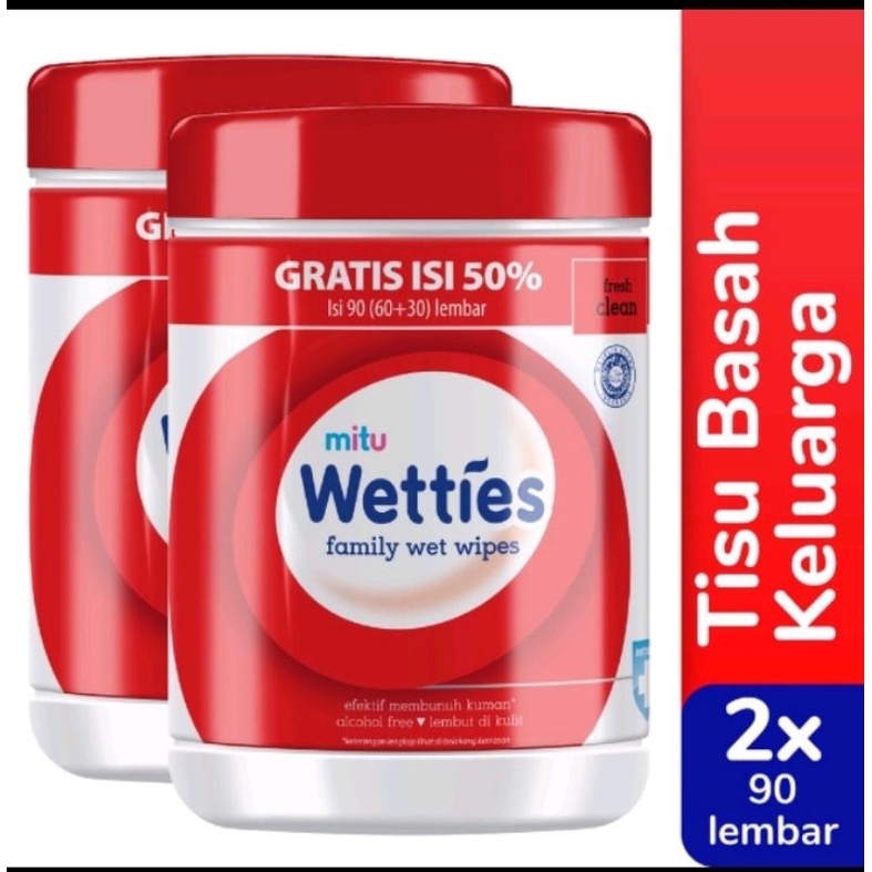 MITU WETTIES GRATIS ISI 50℅FRESH CLEAN