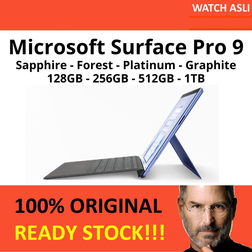 Microsoft Surface Pro 9 128GB 256GB 512GB 1TB Intel i5 i7 12 16GB 32GB